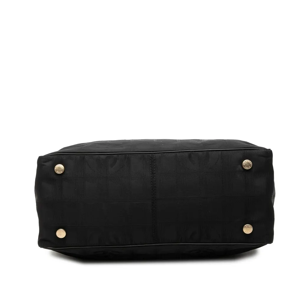Chanel New Travel Line Nylon Tote Black Polyamide Good - Inside View