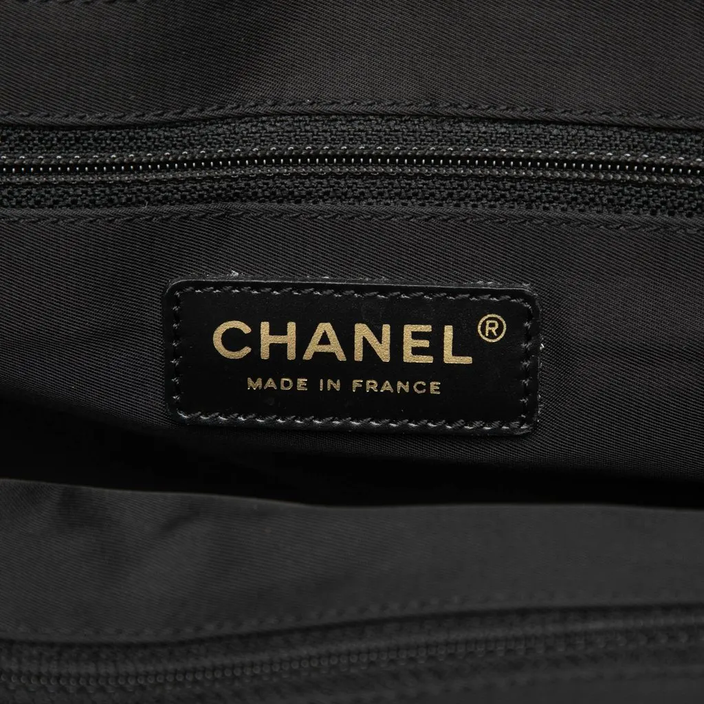 Chanel New Travel Line Nylon Tote Black Polyamide Good - Box View