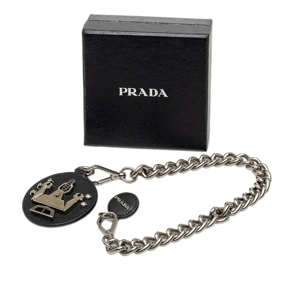 Prada Saffiano and Brass Robot Chain | Libas Collective