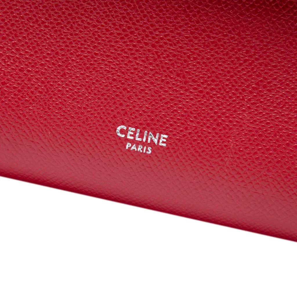 Celine Nano Grained Calfskin Belt Bag Red Leather Very good - Box View