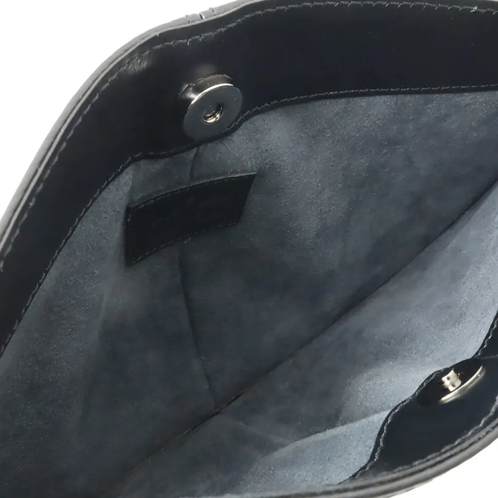 Louis Vuitton Epi Demi Lune Pochette Black Leather Very good - Model View