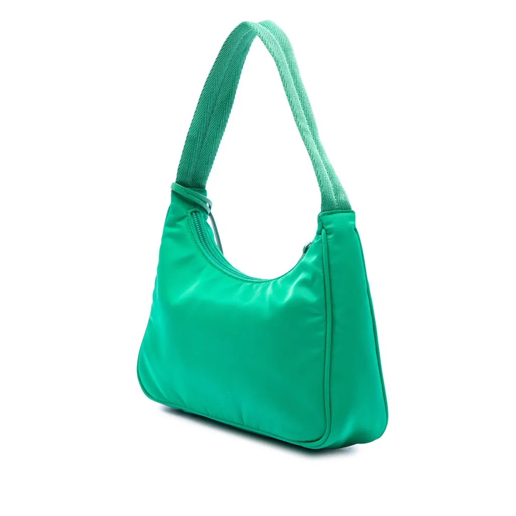 Prada Mini Tessuto Re Edition 2000 Shoulder Bag Green Polyamide Very good - Back View