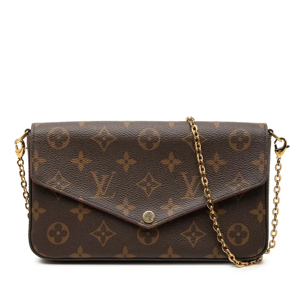 Louis Vuitton Monogram Pochette Felicie Brown Very good - Front View
