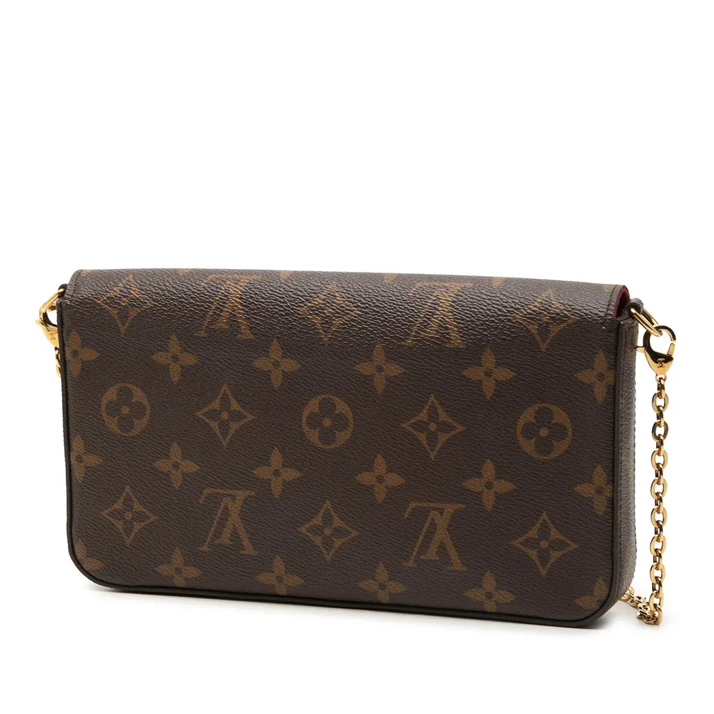 Louis Vuitton Monogram Pochette Felicie Brown Very good - Back View