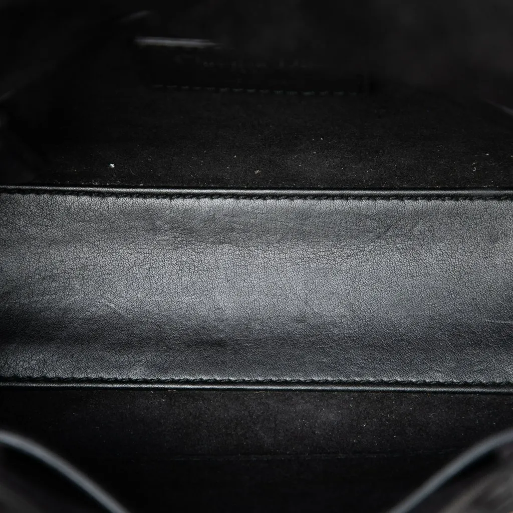 Dior Mini Smooth Calfskin Embroidered Mosaic of Mirrors Lady Dior Black Leather Very good - Model View