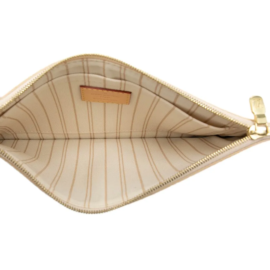 Louis Vuitton Damier Azur Neverfull Pochette White Very good - Model View
