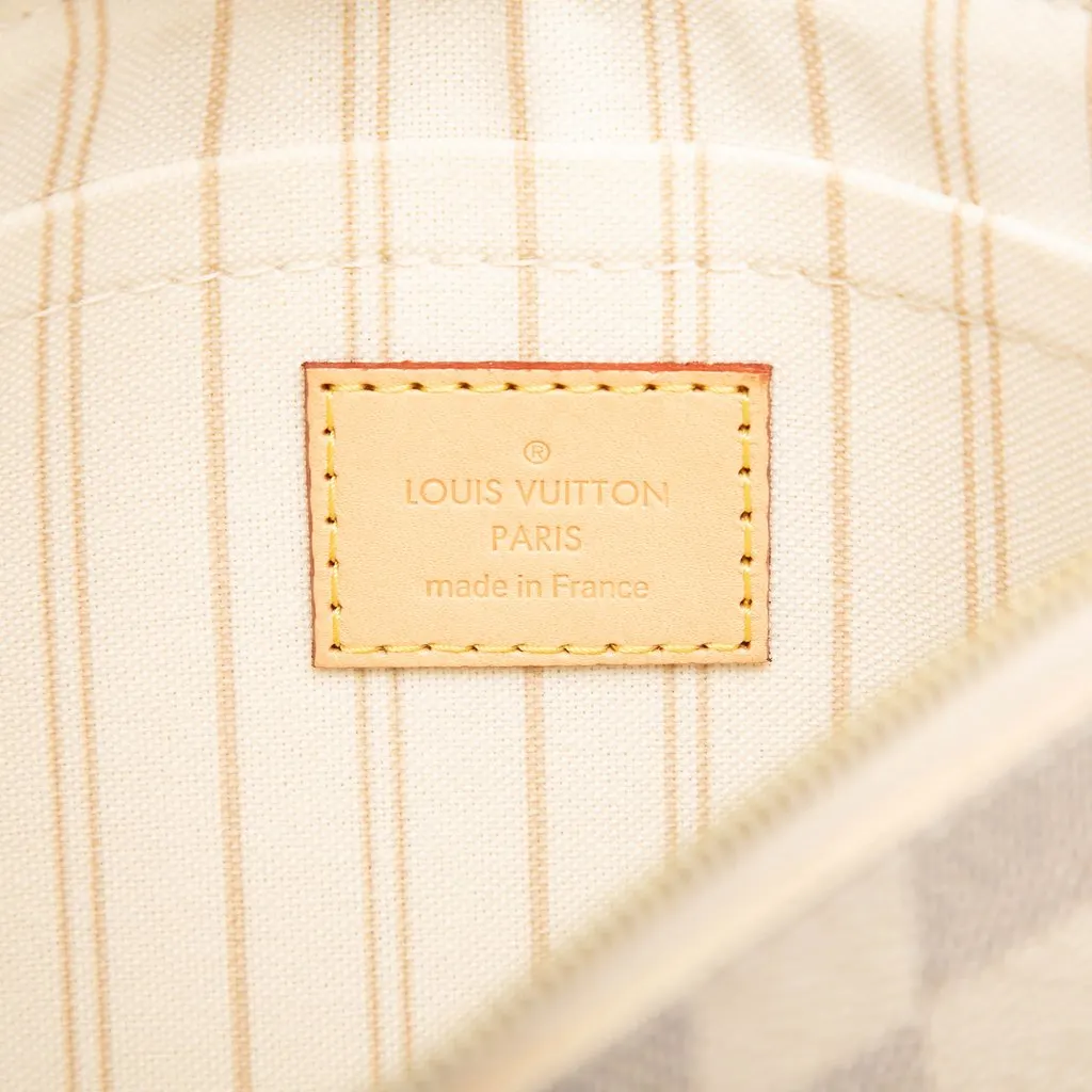 Louis Vuitton Damier Azur Neverfull Pochette White Very good - Box View