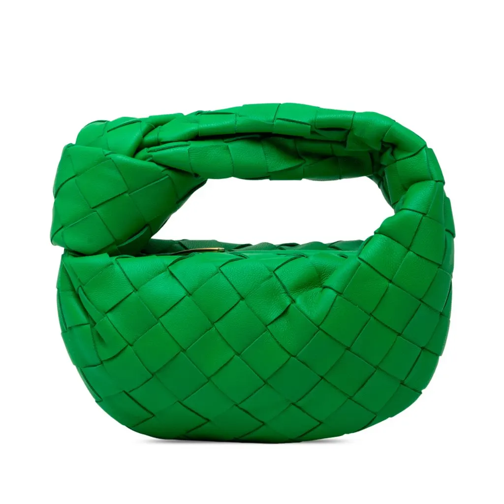 Bottega Veneta Candy Nappa Intrecciato Jodie Green Leather Very good - Front View