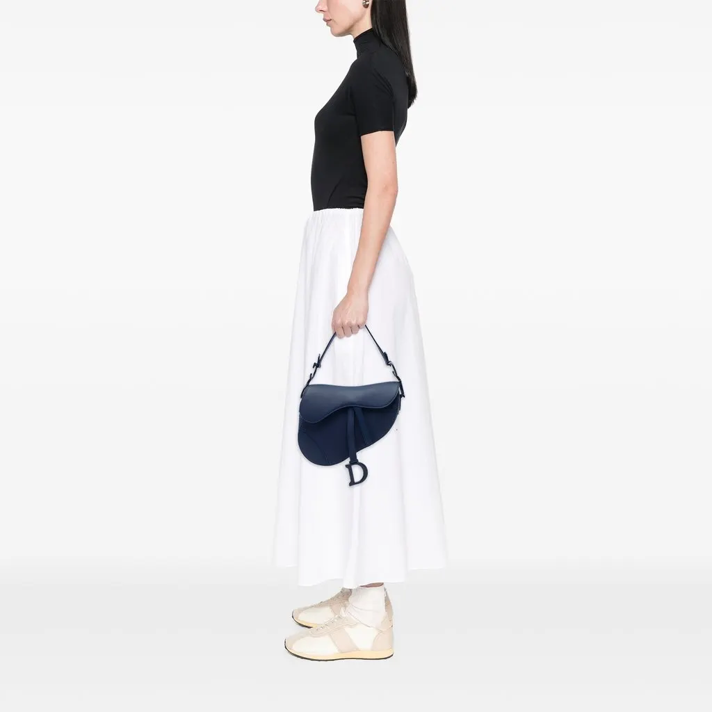 Dior Ultra Matte Calfskin Saddle Bag Blue Leather Good - Box View