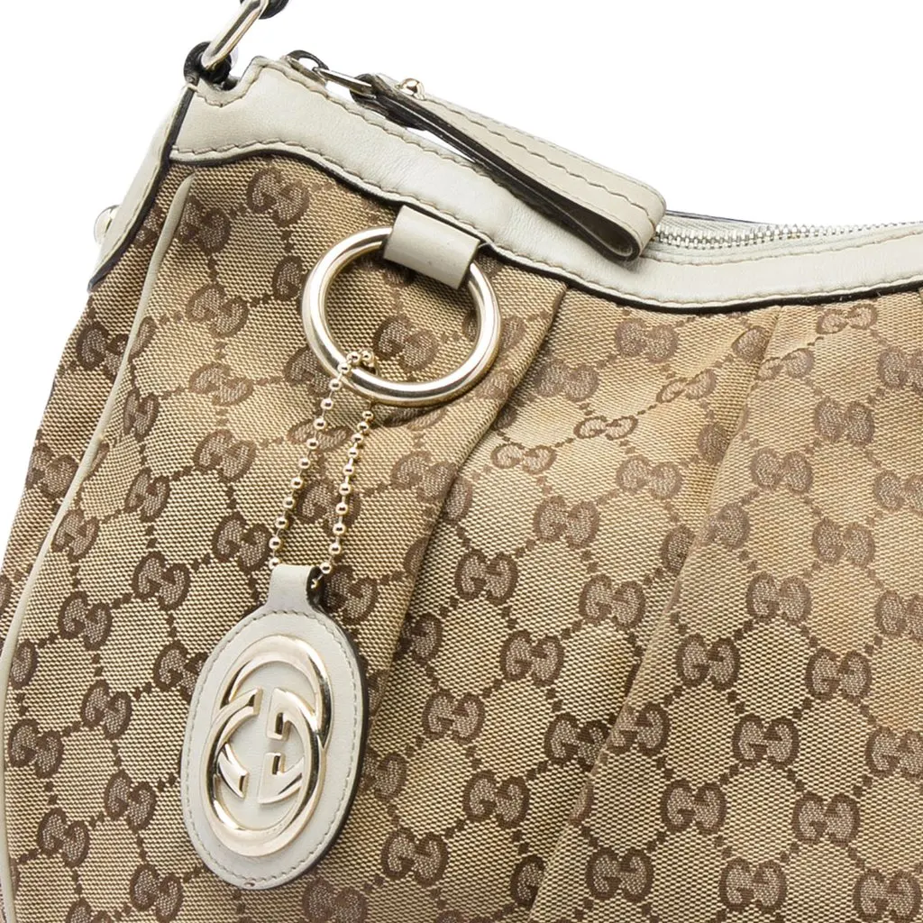 Gucci GG Canvas Sukey Shoulder Bag Beige Very good - Box View