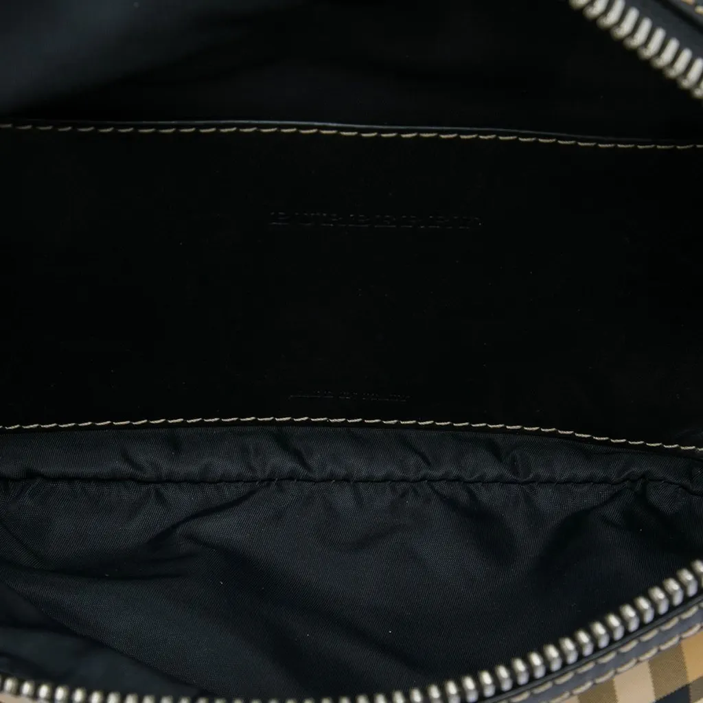 Burberry Medium House Check Nylon Sonny Belt Bag Beige Very good - Model View