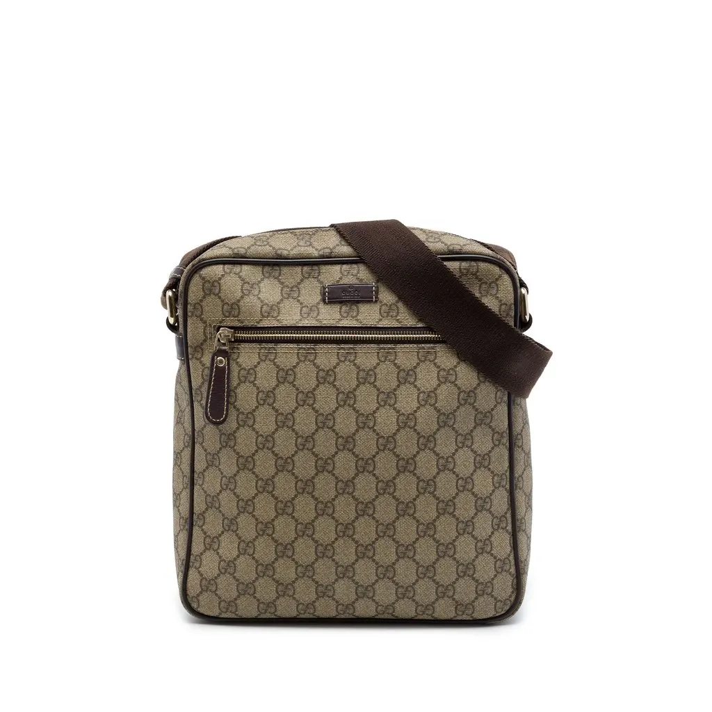 Gucci GG Supreme Crossbody Beige Canvas Very good - Front View