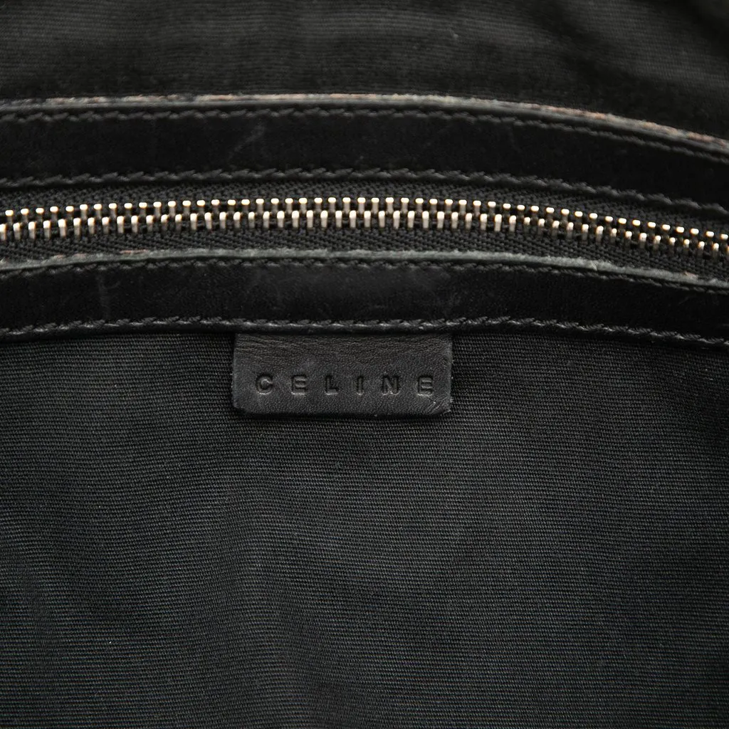 Celine C Macadam Suede Handbag Black Suede Good - Box View