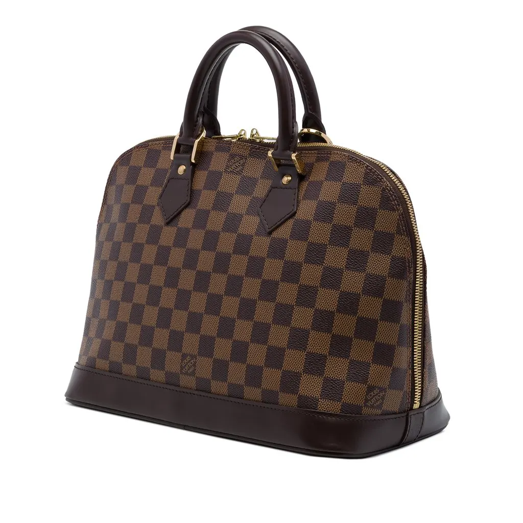 Louis Vuitton Damier Ebene Alma PM Brown Canvas Very good - Back View