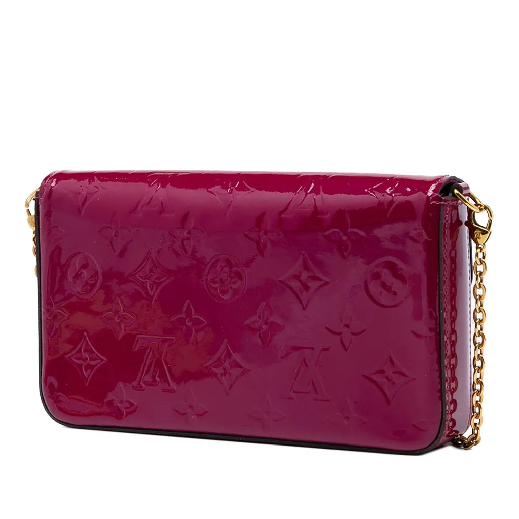 Louis Vuitton Monogram Vernis Pochette Felicie Pink Leather Very good - Back View