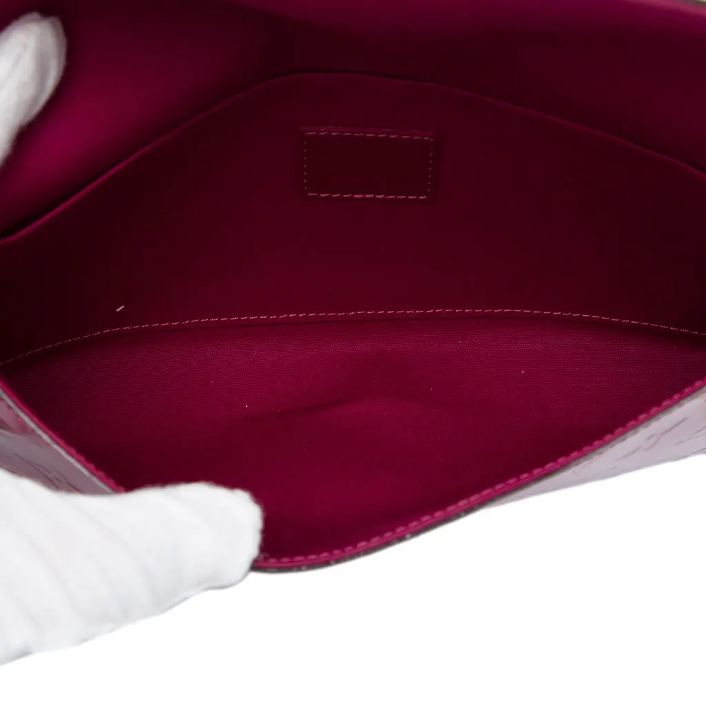 Louis Vuitton Monogram Vernis Pochette Felicie Pink Leather Very good - Model View