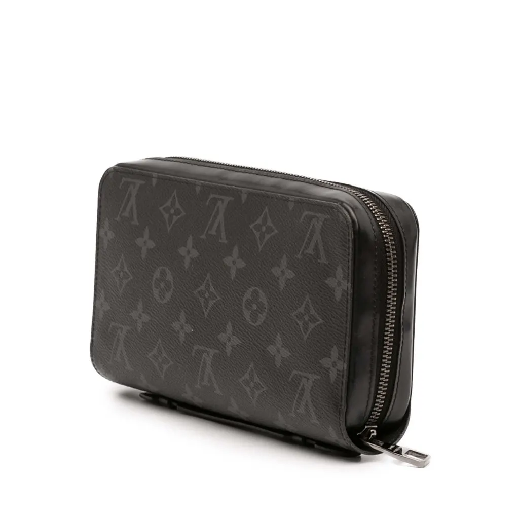 Louis Vuitton Monogram Eclipse Zippy XL Black Very good - Back View