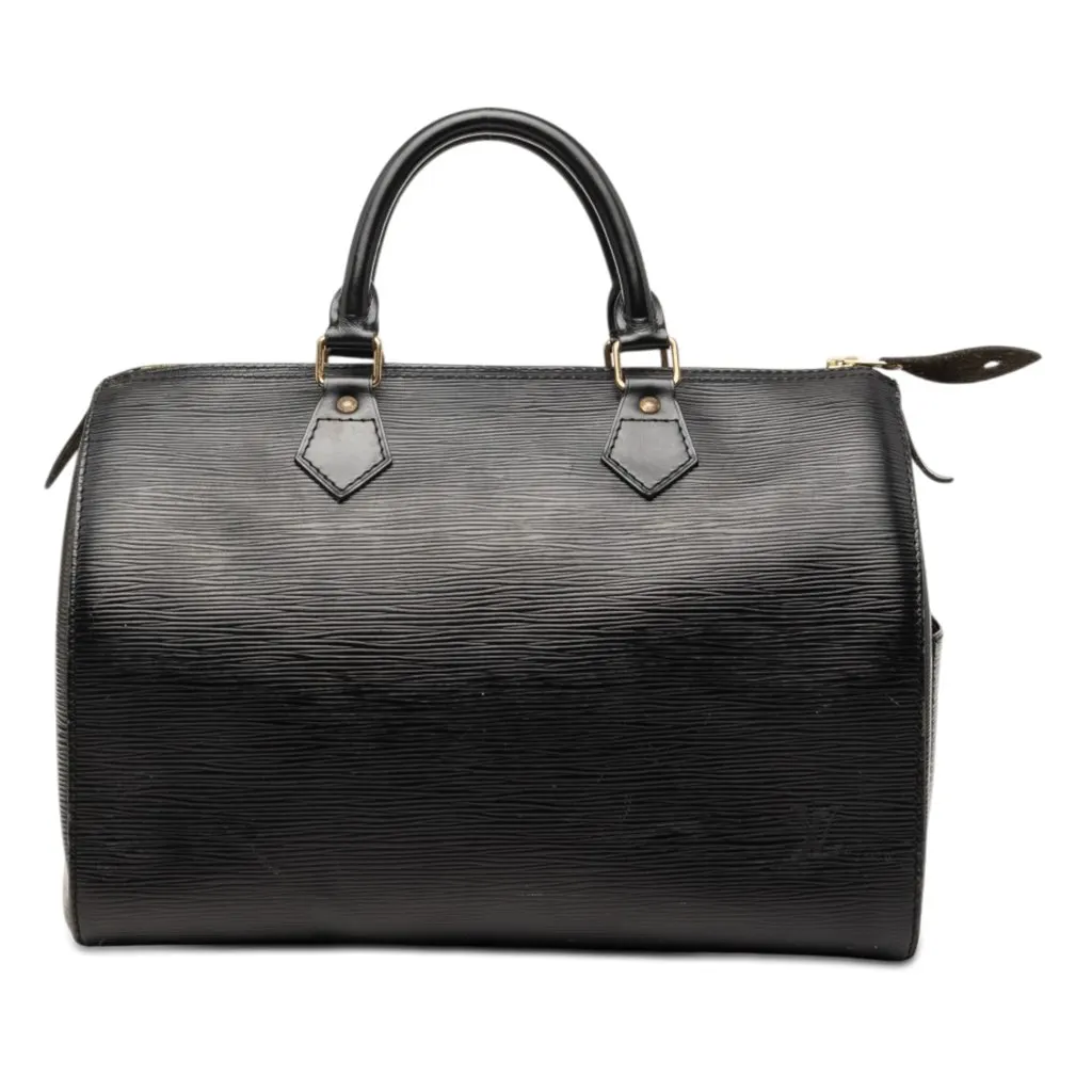 Louis Vuitton Epi Speedy 30 Black Leather Very good - Front View