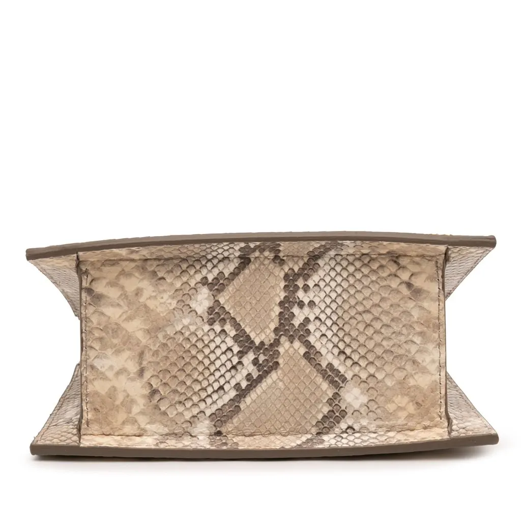 Jacquemus Snake Embossed Leather Le Chiquito Moyen Satchel Beige Leather Very good - Inside View