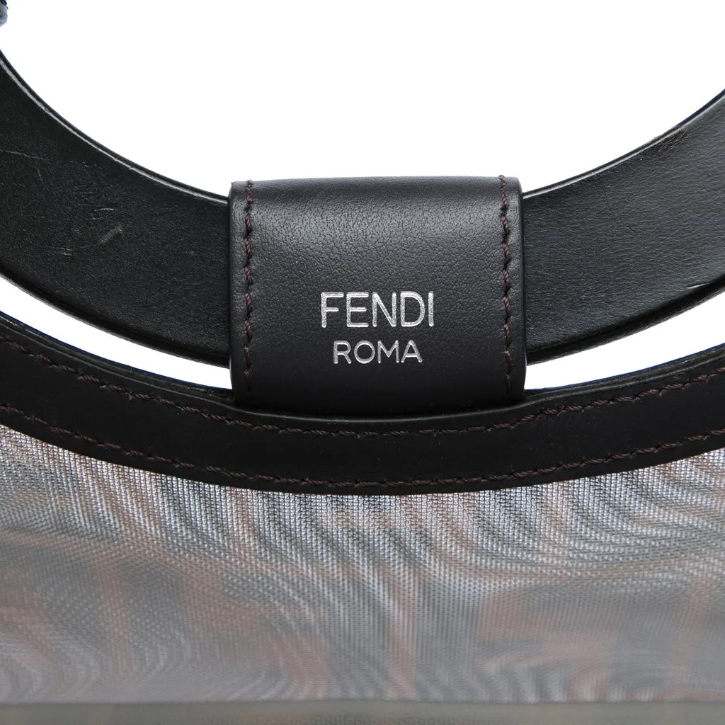 Fendi Large FF 1974 Mesh Runaway Shopper Tote Brown Very good - Box View