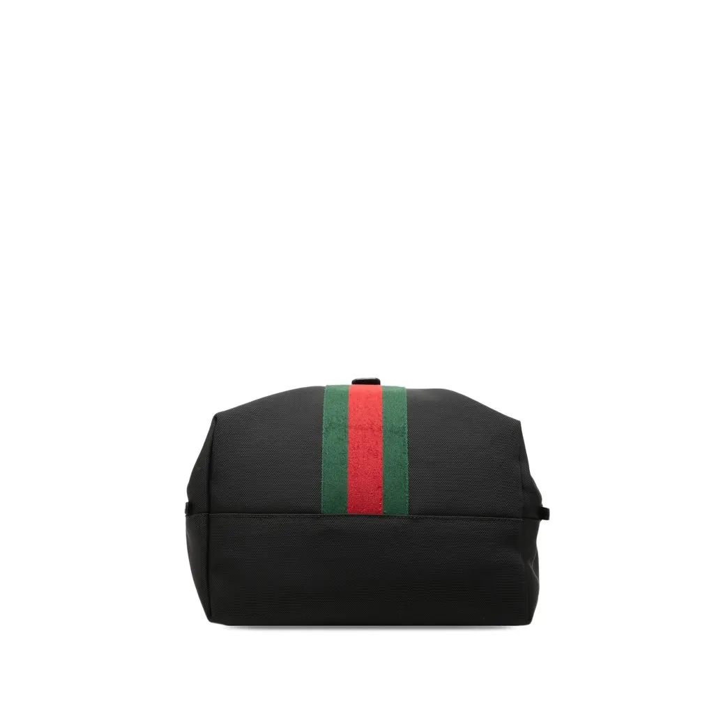 Gucci Canvas Techno Web Fold Over Backpack Black Very good - Inside View