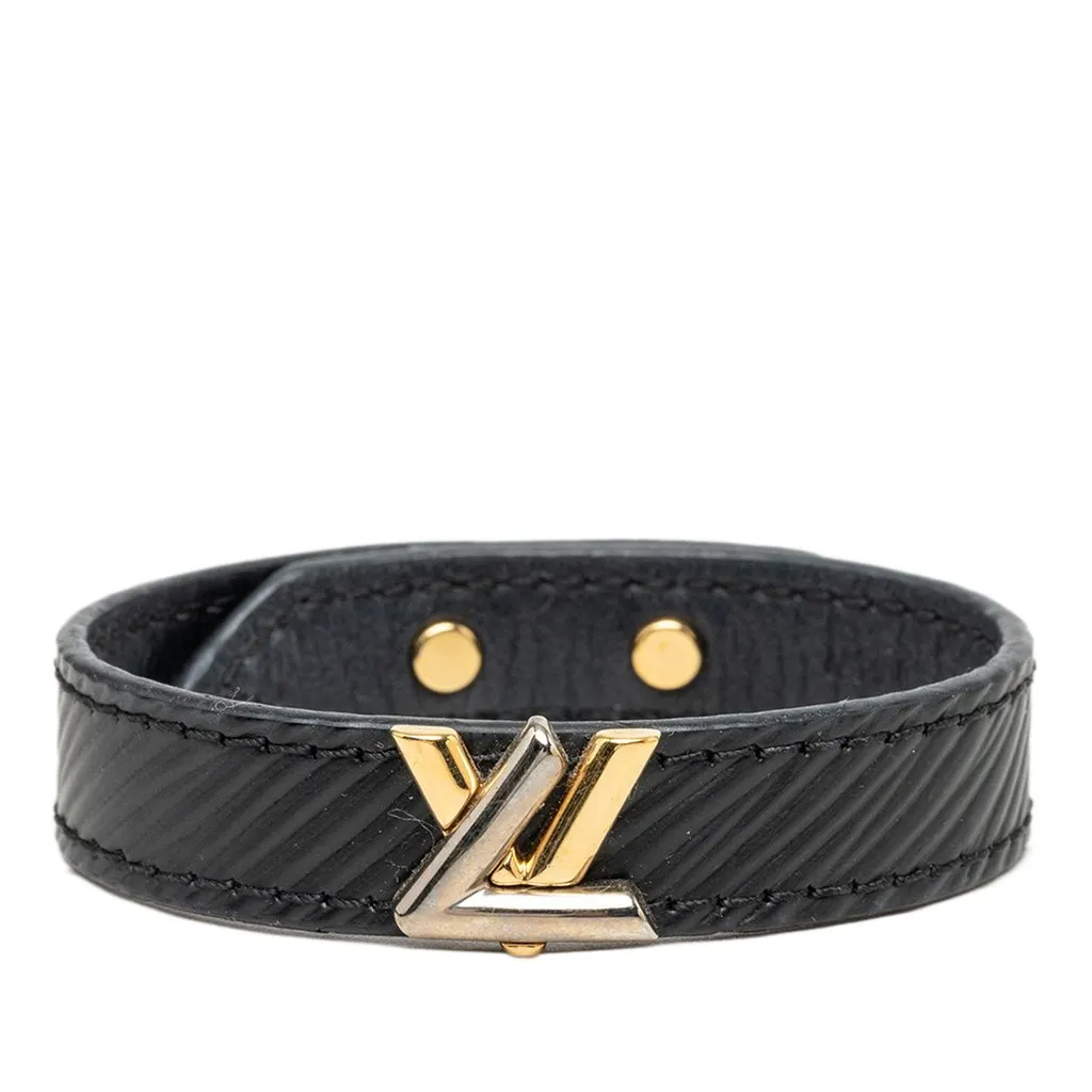 Louis Vuitton Epi Twist It Bracelet Black Leather Very good - Front View
