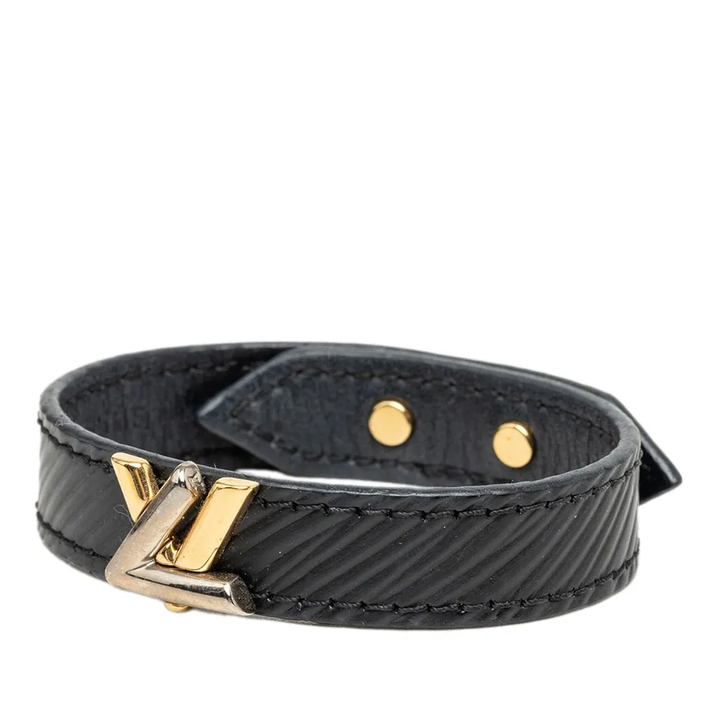 Louis Vuitton Epi Twist It Bracelet Black Leather Very good - Back View