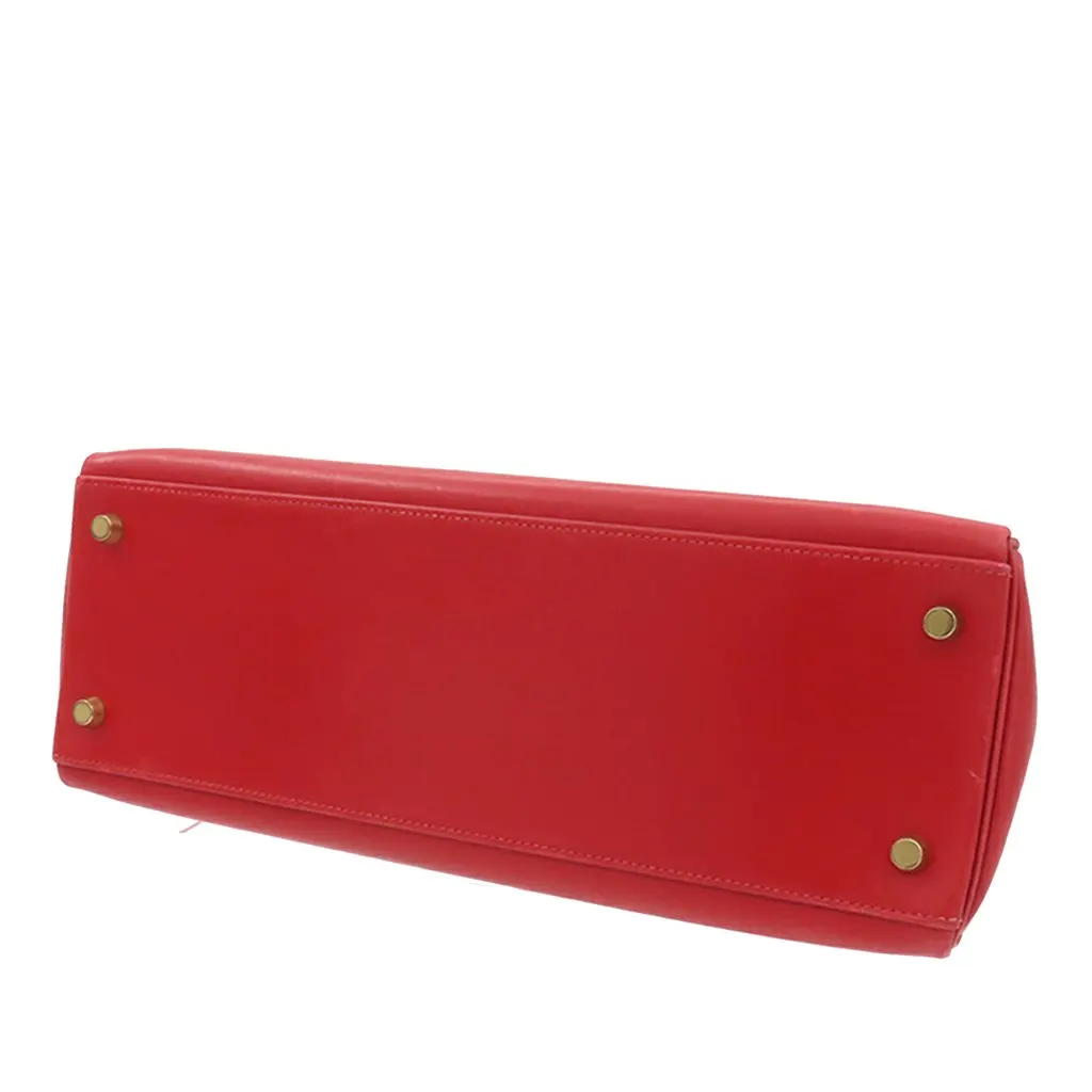Hermès Box Calf Kelly Retourne 32 Red Leather Very good - Inside View