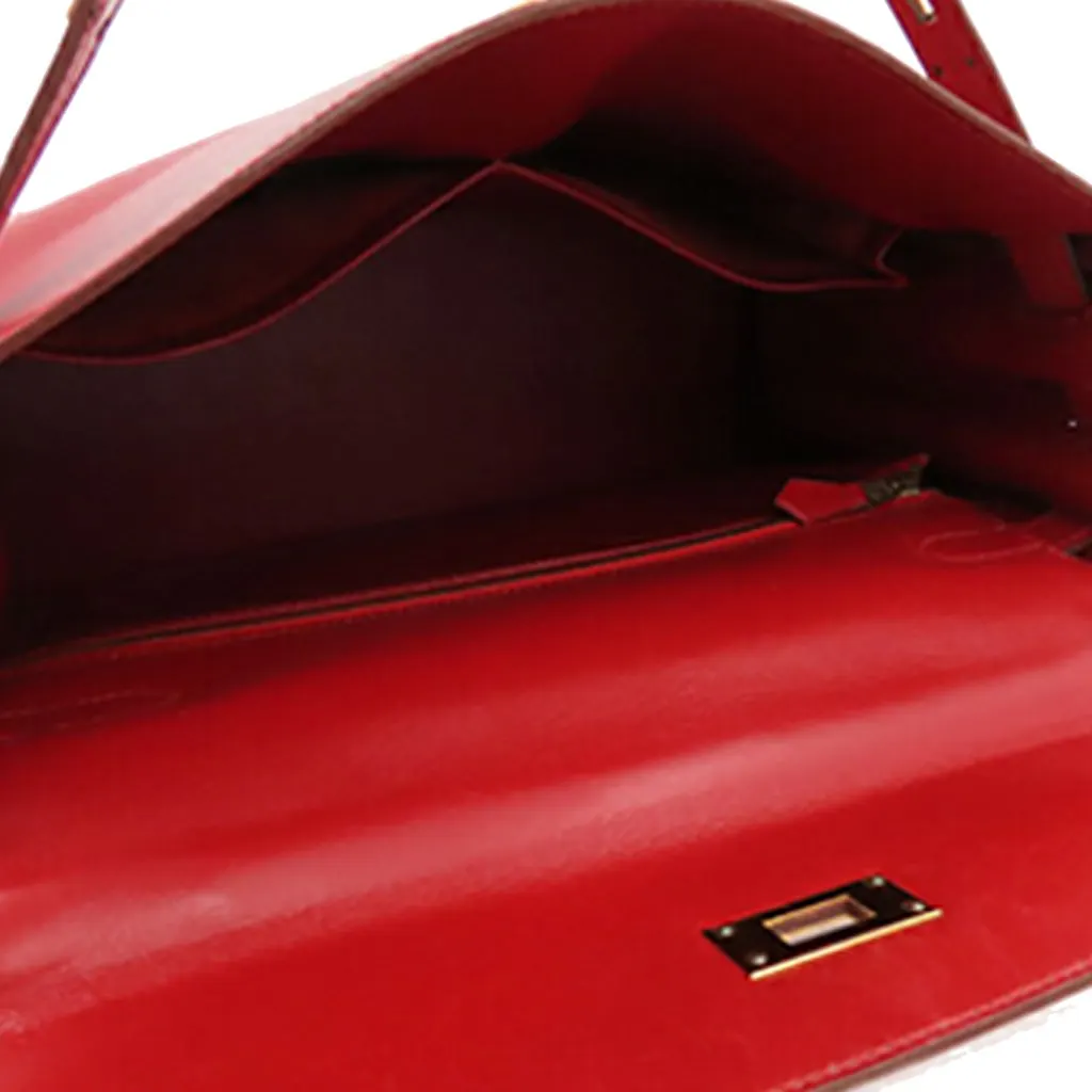 Hermès Box Calf Kelly Retourne 32 Red Leather Very good - Model View