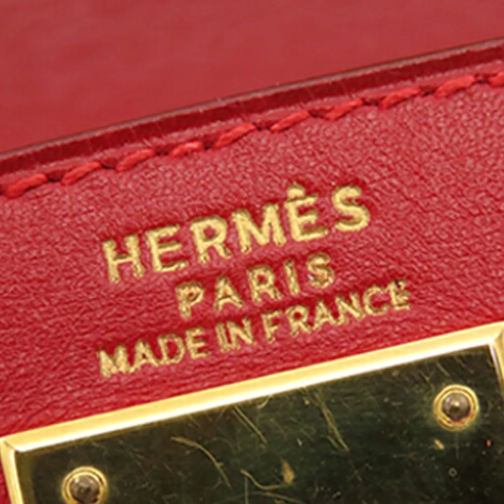 Hermès Box Calf Kelly Retourne 32 Red Leather Very good - Box View