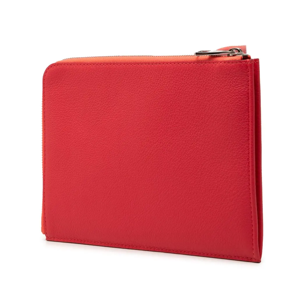 Louis Vuitton Taurillon Pochette Jour PM Red Leather Very good - Back View