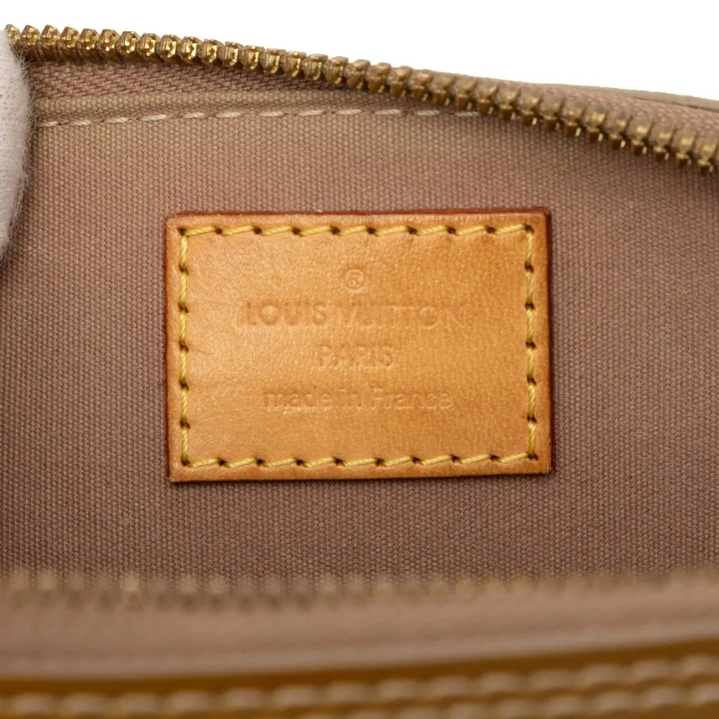 Louis Vuitton Monogram Vernis Alma BB Gold Leather Very good - Box View