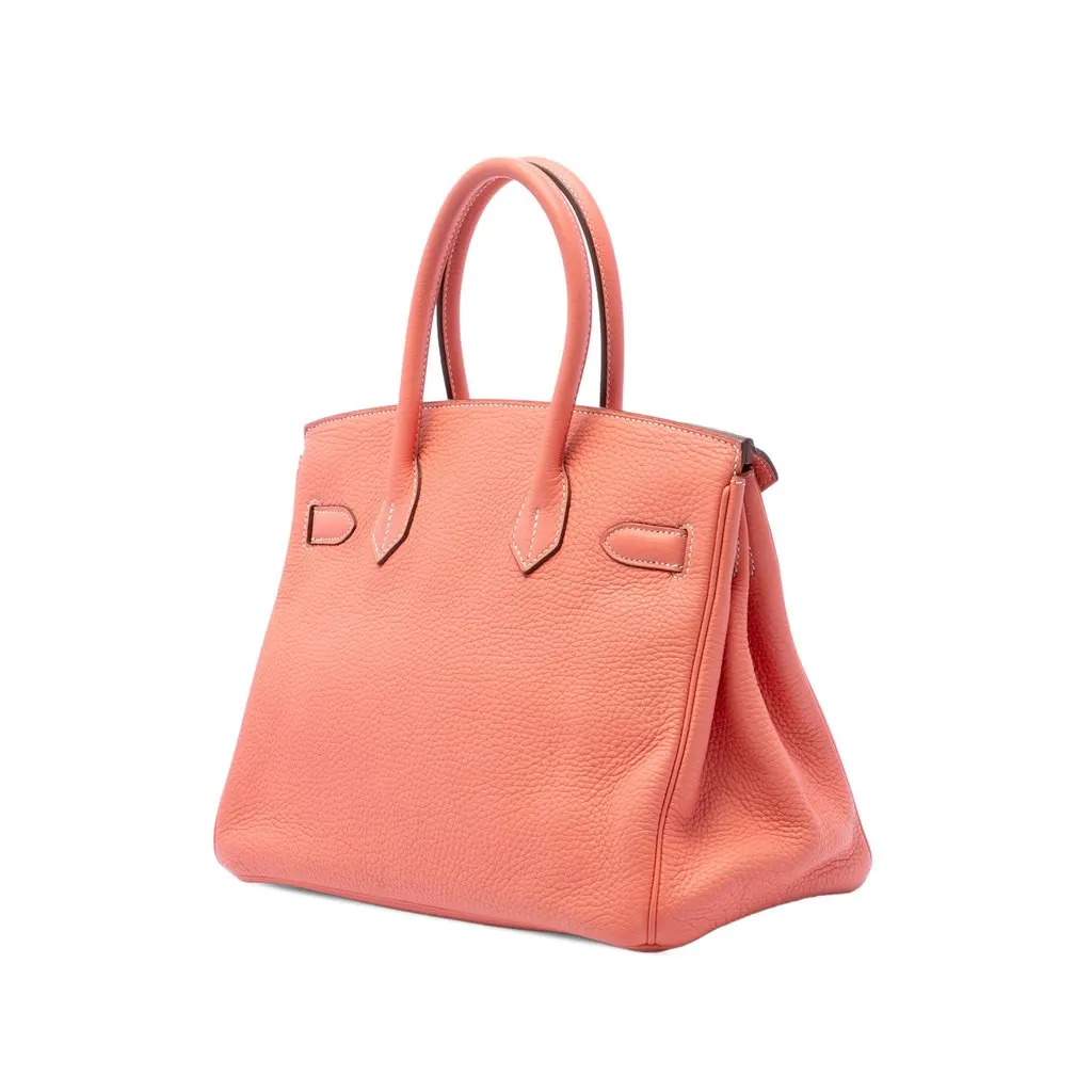 Hermès Clemence Birkin Retourne 30 Orange Leather Very good - Back View