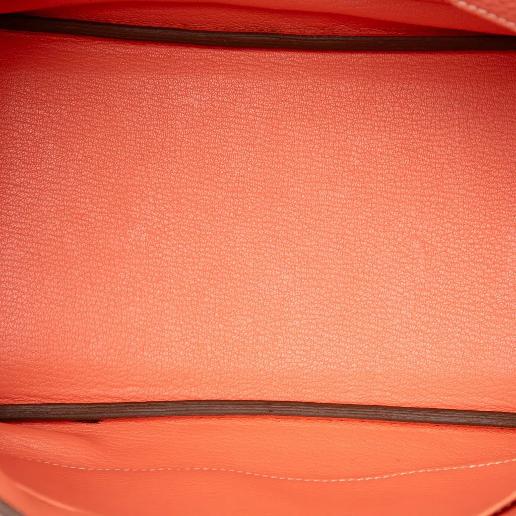 Hermès Clemence Birkin Retourne 30 Orange Leather Very good - Model View