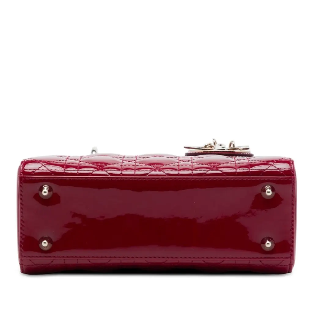 Dior Small Patent Cannage Lady Dior Red Leather Very good - Inside View