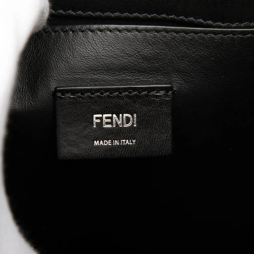 Fendi Medium Leather Pack Shopping Satchel Black Leather Very good - Box View