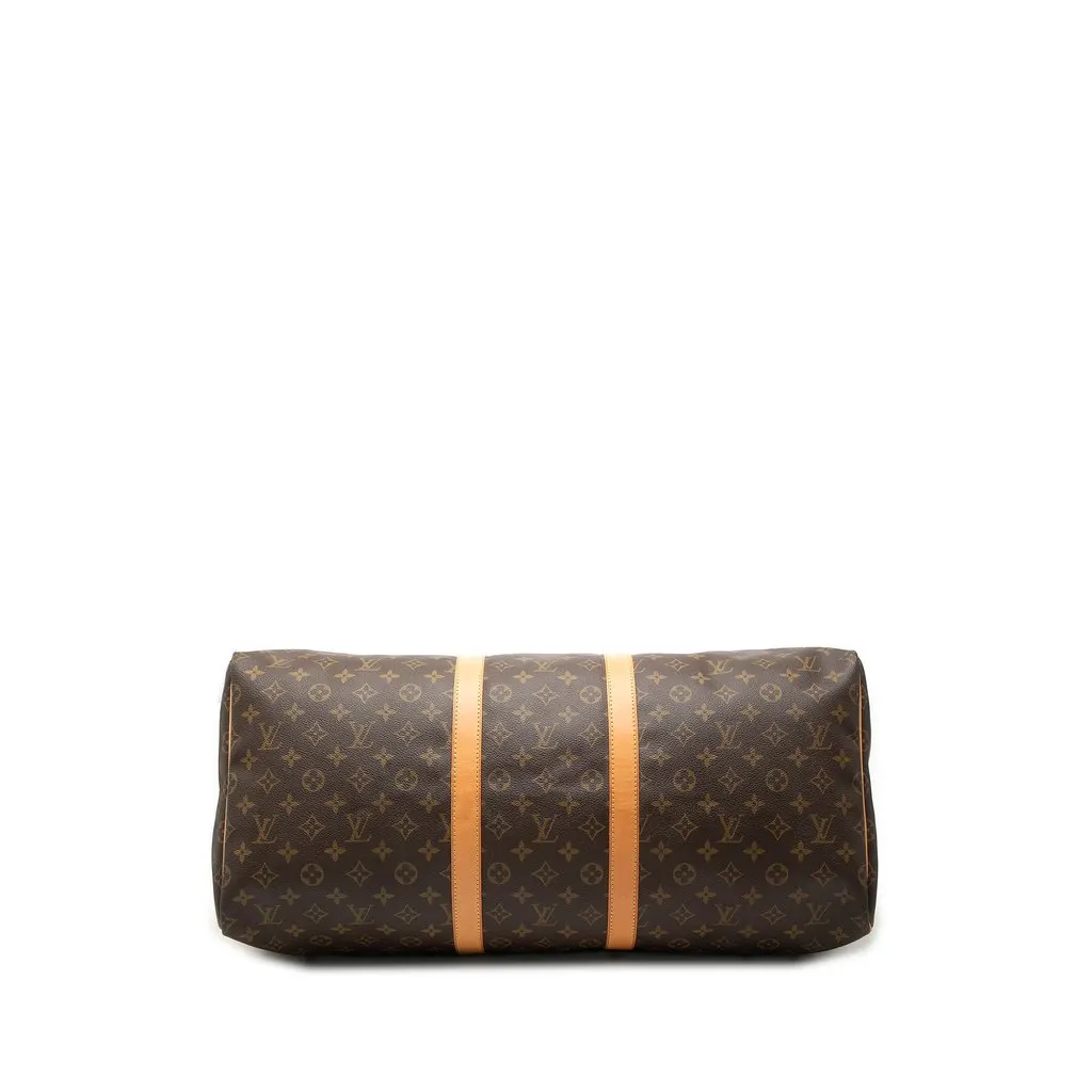 Louis Vuitton Monogram Keepall 55 Brown Canvas Good - Inside View