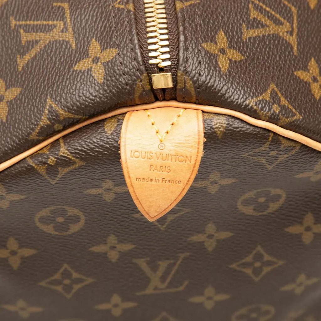 Louis Vuitton Monogram Keepall 55 Brown Canvas Good - Box View