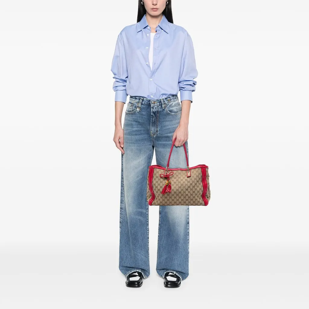 Gucci GG Canvas Bella Tote Beige Very good - Box View