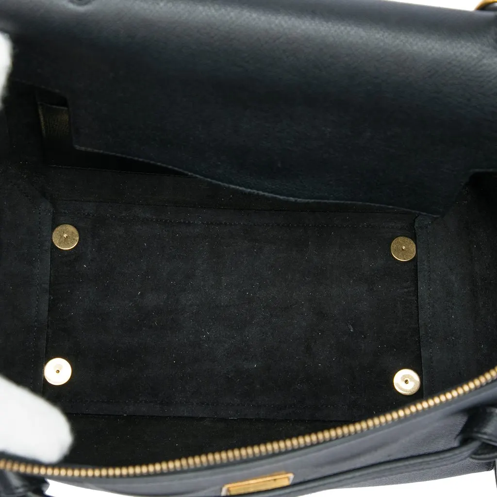 Celine Mini Grained Calfskin Belt Bag Black Leather Very good - Model View
