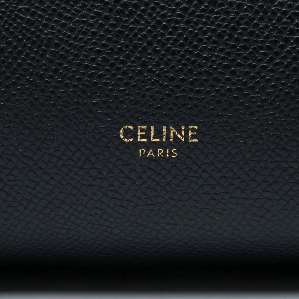 Celine Mini Grained Calfskin Belt Bag Black Leather Very good - Box View