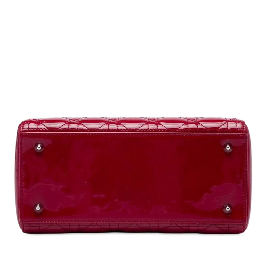 Dior Medium Patent Cannage Lady Dior Red Leather Very good - Inside View