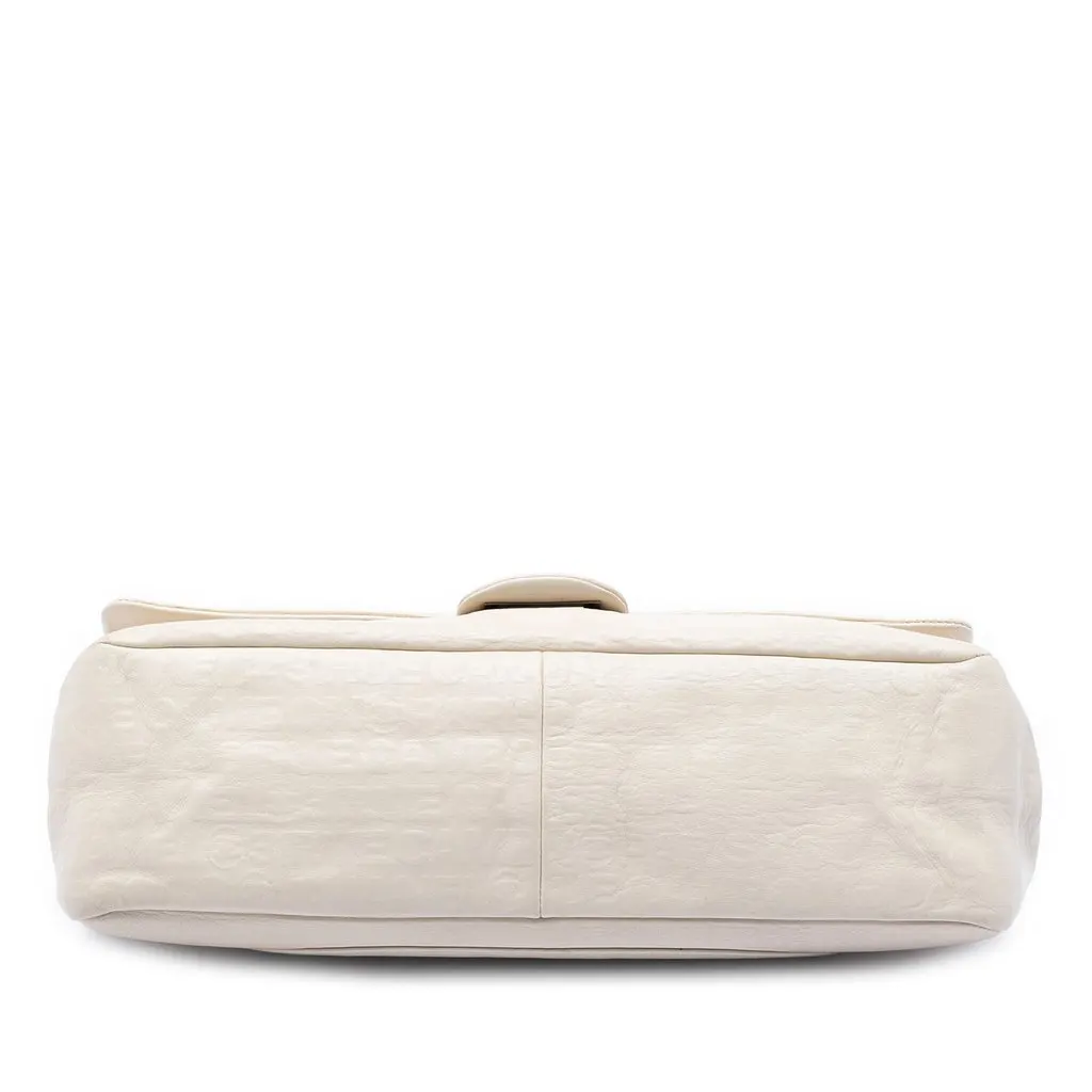 Chanel Maxi Embossed Calfskin 31 Rue Cambon Reissue 2.55 Double Flap White Leather Very good - Inside View