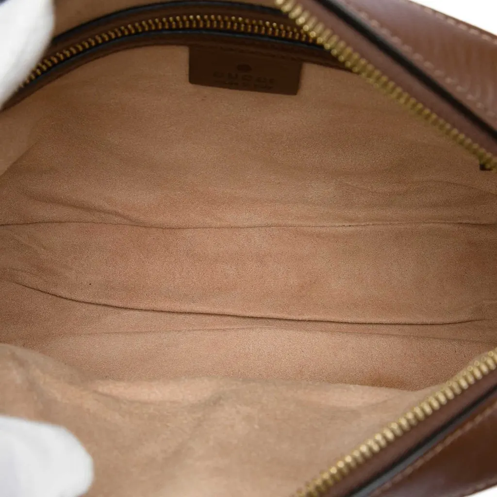 Gucci Small GG Supreme Horsebit 1955 Crossbody Beige Canvas Very good - Model View