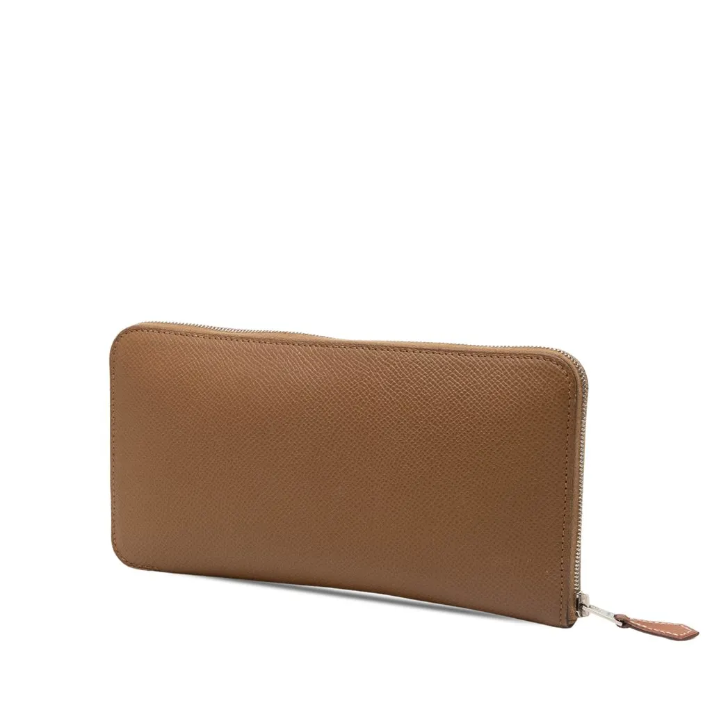 Hermès Epsom Silk In Classique Long Wallet Brown Leather Very good - Back View