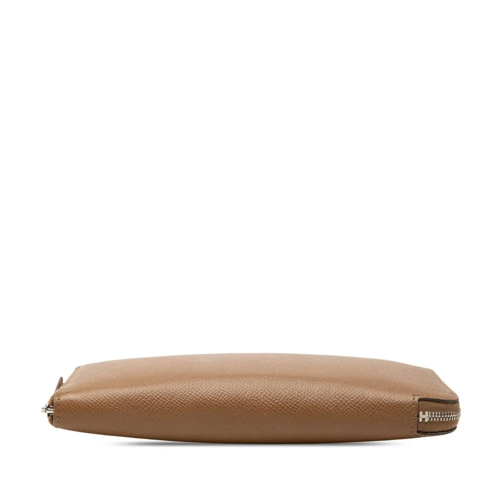 Hermès Epsom Silk In Classique Long Wallet Brown Leather Very good - Inside View