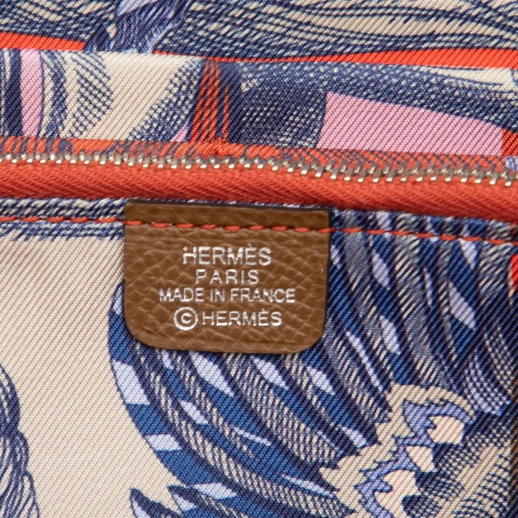 Hermès Epsom Silk In Classique Long Wallet Brown Leather Very good - Box View