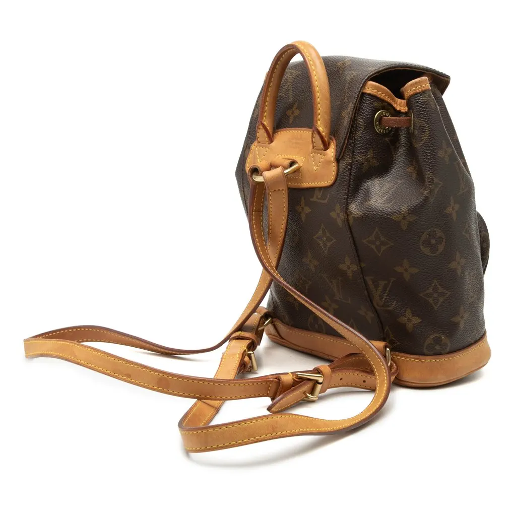 Louis Vuitton Monogram Mini Montsouris Brown Canvas Very good - Back View