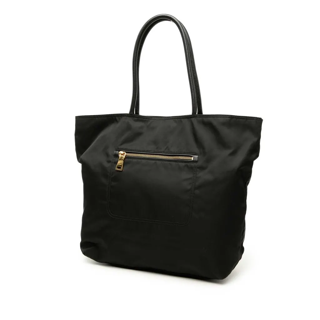 Prada Tessuto Tote Black Polyamide Good - Back View