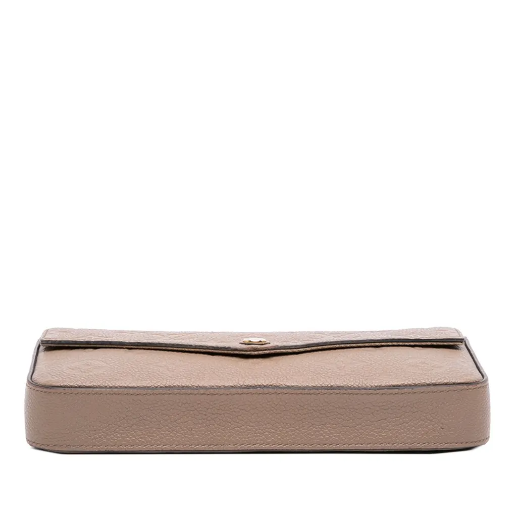 Louis Vuitton Monogram Empreinte Pochette Felicie Beige Leather Very good - Inside View